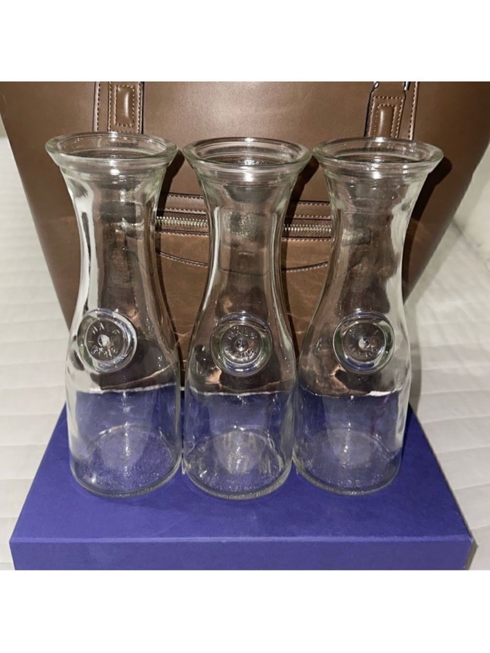 Anchor Hocking Half Litre Clear Glass Carafe Setโof 3